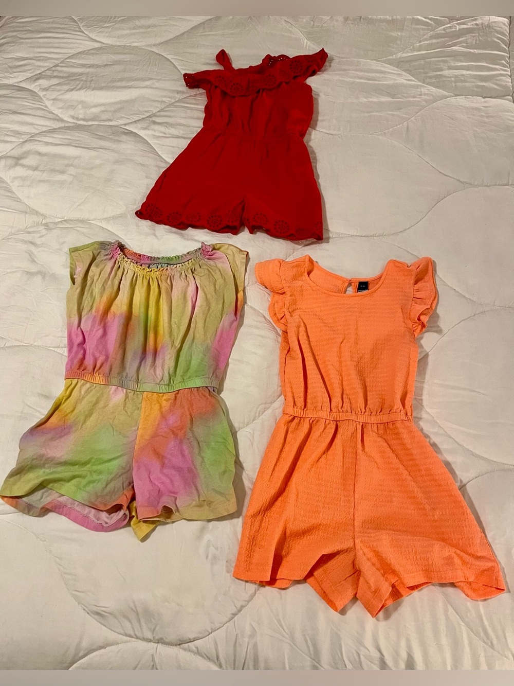 Set of 3 Old Navy and Cat & Jack Girls’ Rompers Size 8 (Medium)